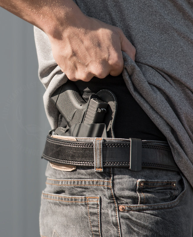 man with a concealed carry firearm