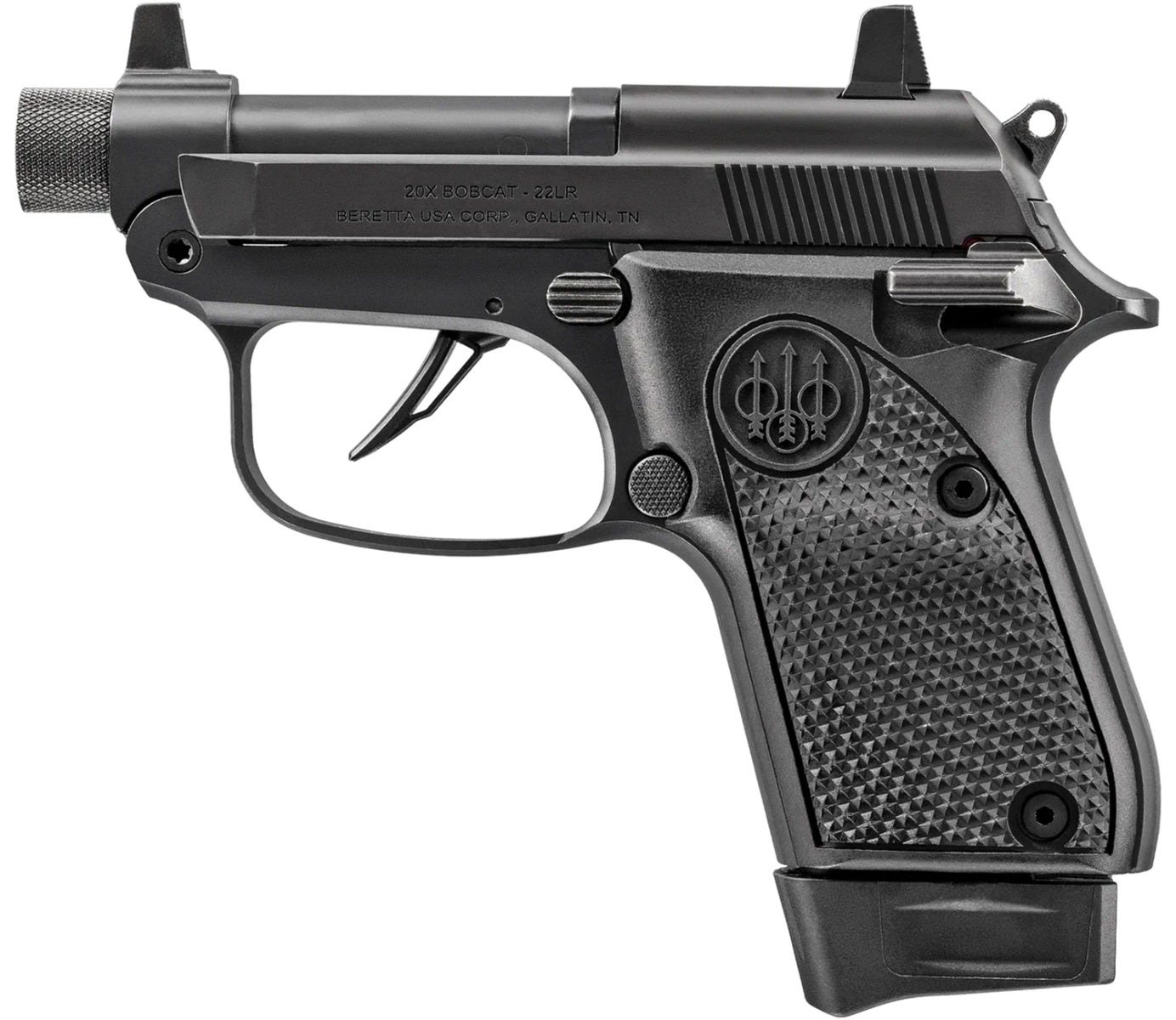 beretta 20x bobcat black .22 lr 2.8 threaded barrel 8-rounds