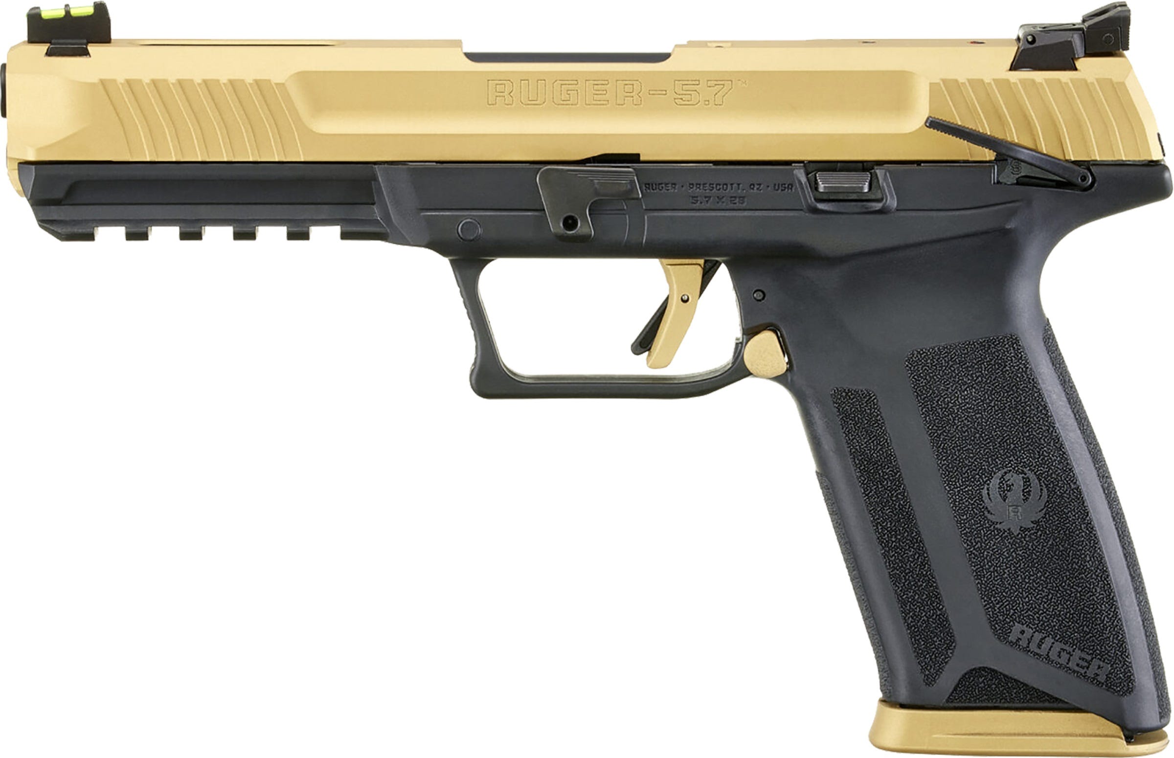 Ruger 57 Gold / Black 5.7 X 28 4.94 Barrel 20-Rounds - Ruger / Sturm, Ruger & Co.