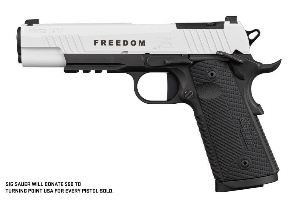 sig sauer 1911-x freedom turning point black / white .45 acp 5 barrel 8-rounds