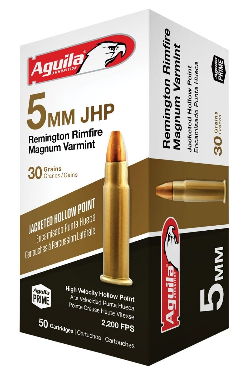 Aguila Special Brass 5mm Rem Rimfire Mag 30 Grain 50-Rounds JHP