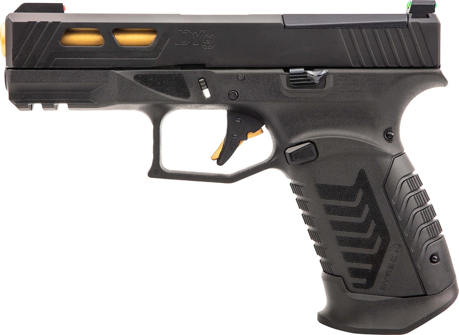 Derya DY9 Black / Gold 9mm 4.02 Barrel 15-Rounds OR - Derya