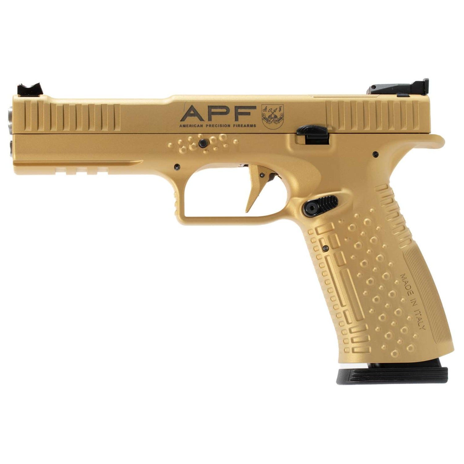 APF Strike One Ergal Gold 9mm 5 Barrel 17-Rounds OR - American Precision Firearms