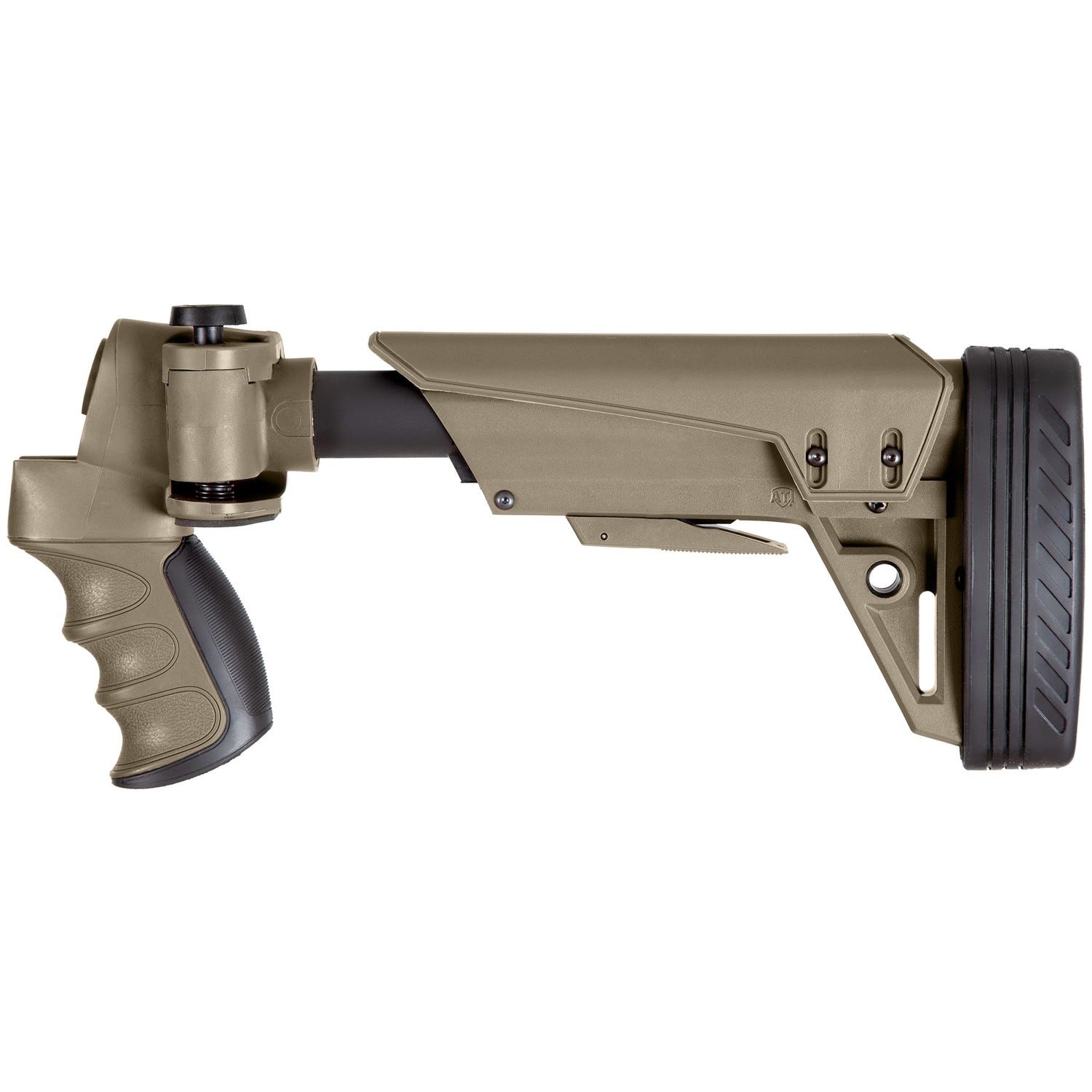 Advanced Technology Strikeforce Stock Flat Dark Earth 6 Position for Mossberg 500/535/590/835  Remington 870  Winchester 1200/1300  Maverick 88