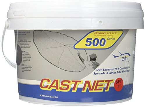 Ahi USA 500 Pro Series 6 Panel Cast Net 6  Clear - Ahi Usa