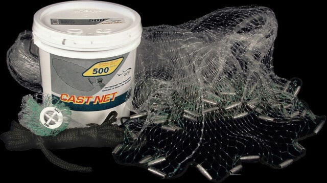 Ahi USA Pro Series 6 Panel Cast Net Clear - Ahi Usa