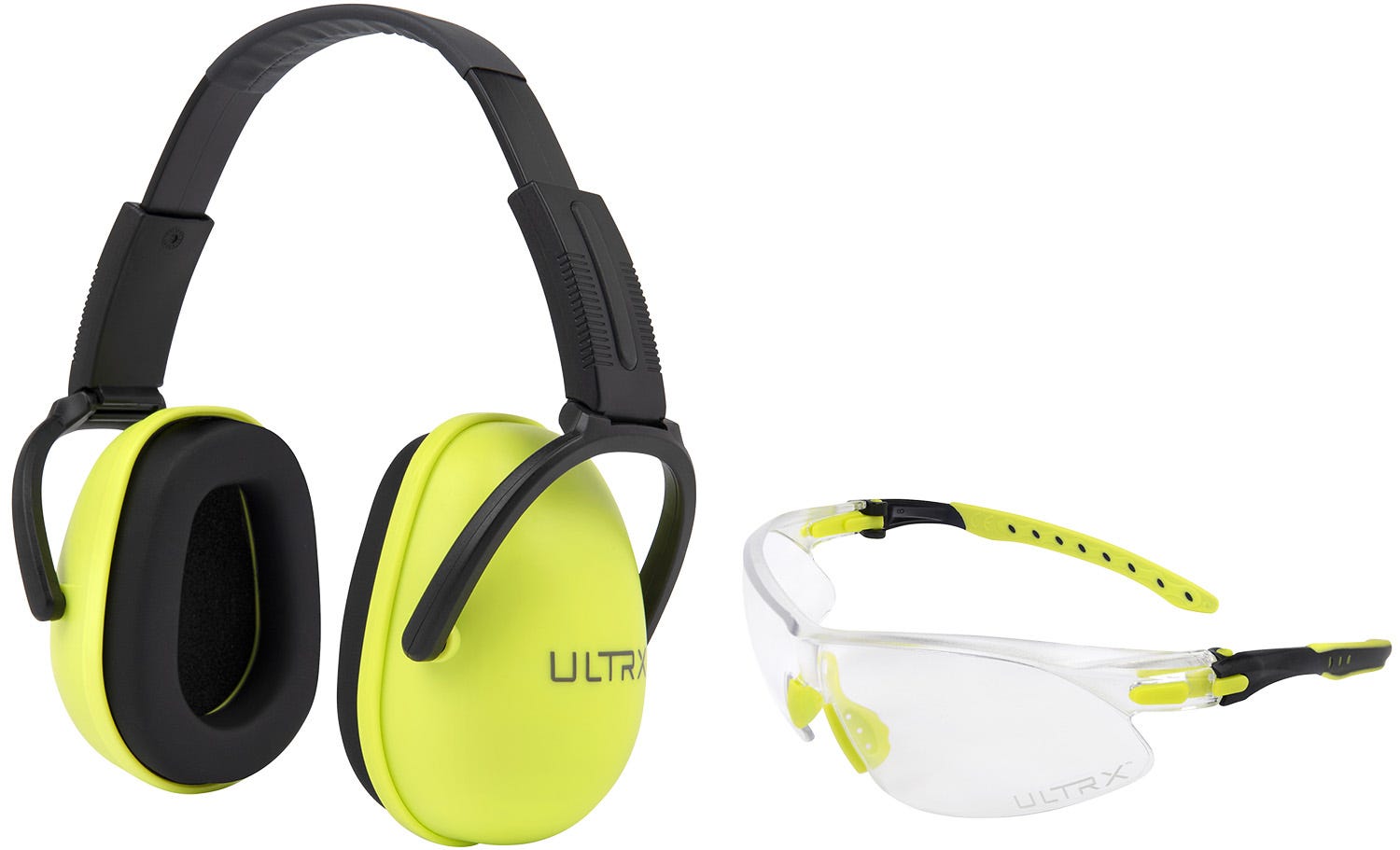 Allen ULTRX Sound Blocker Ear and Eye Protection Combo Lime Green 23 dB Youth - Allen Company
