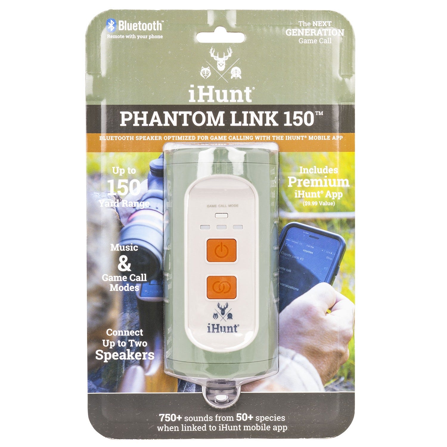 Altus Brands iHunt Phantom Link 150 Bluetooth Speaker Green for iPhone / Android - Ihunt