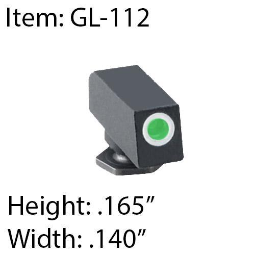 Ameriglo Ameriglo Classic Tritium Night Sight Green / White Outline Front Sight for Glock - $5.39 at GrabAGun