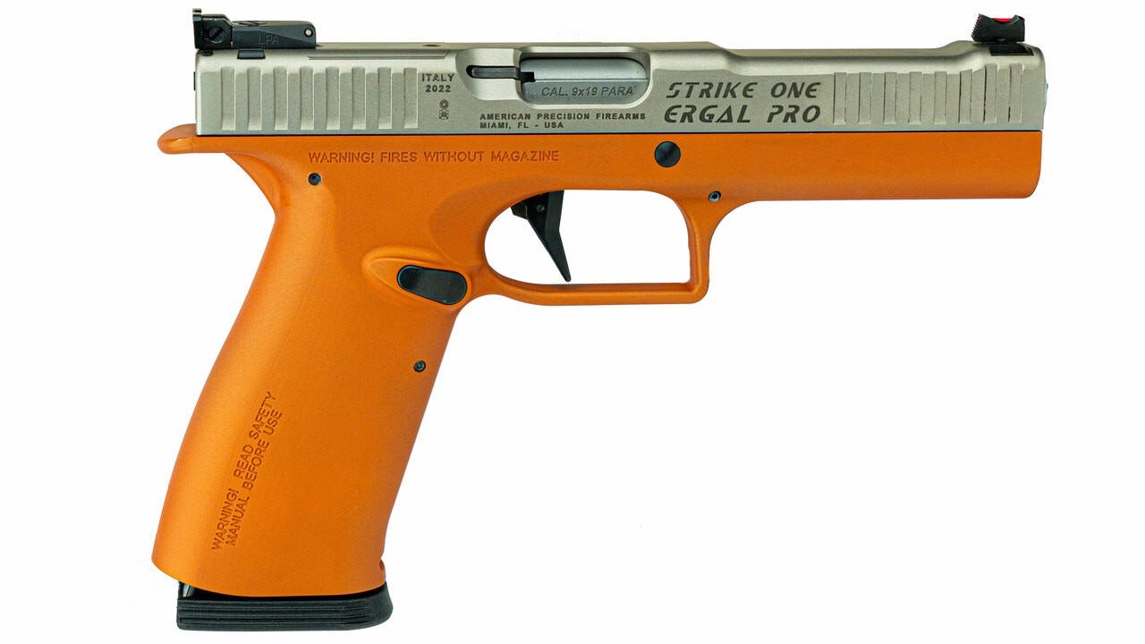 APF Strike One Ergal Pro Orange / Silver 9mm 5 Barrel 10-Rounds OR - Arsenal Firearms