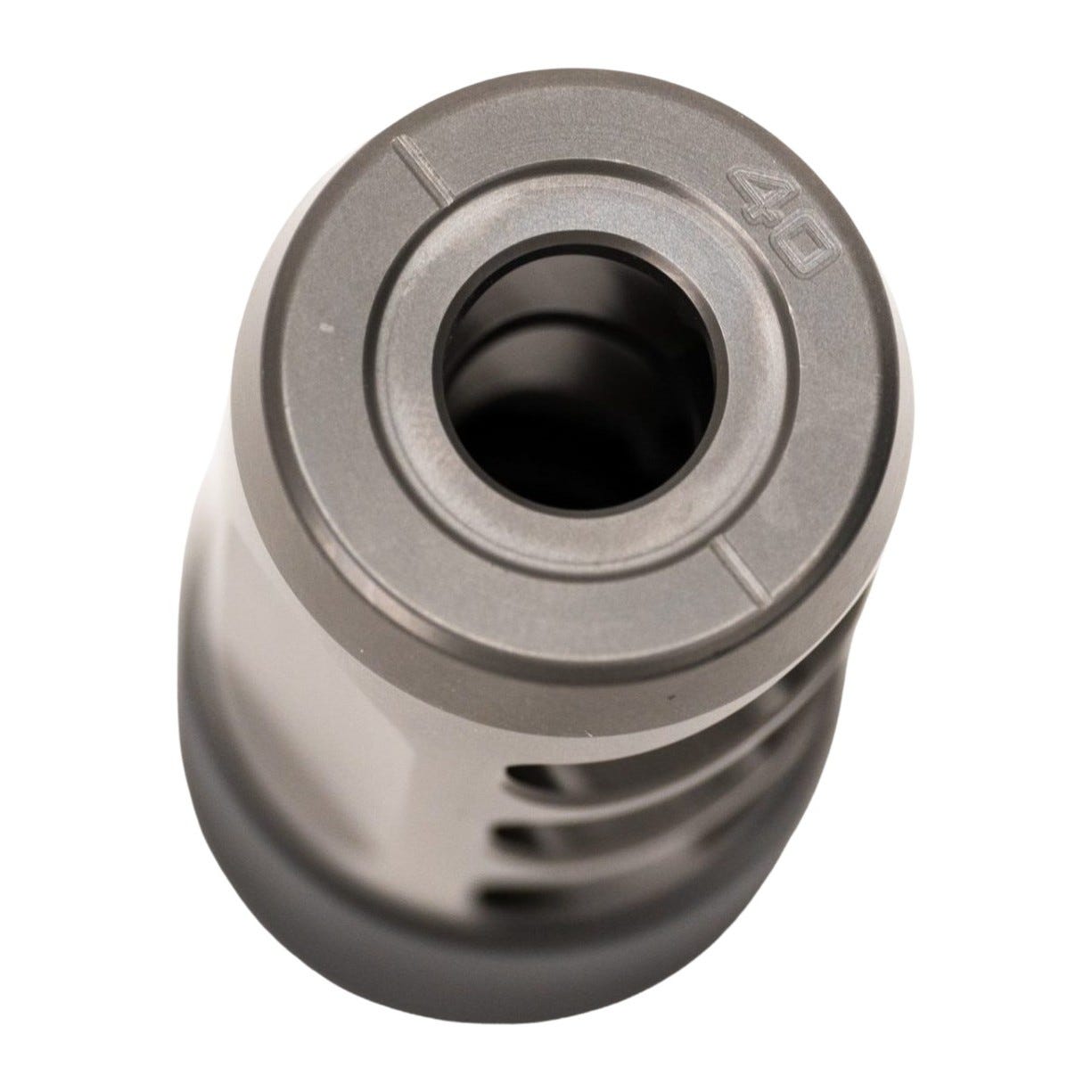 Area 419 Area 419 Hellfire Ti Self Timing Muzzle Brake Gray Titanium .40 Caliber 5/8x24 - $215.00 at GrabAGun