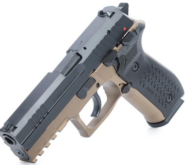Arex Zero 1 Standard 9mm / DA SA Decocker / Manual Safety / 2x17rd Mag / FDE