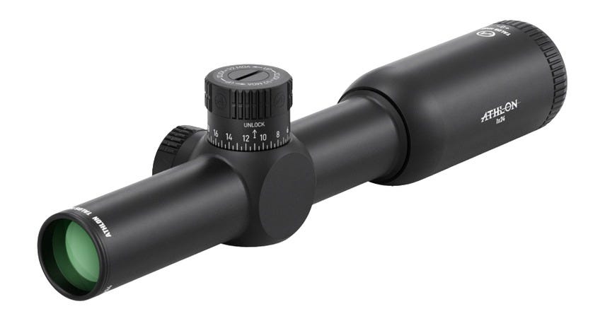 Athlon Talos HMR 1x24mm SFP Center-X Reticle