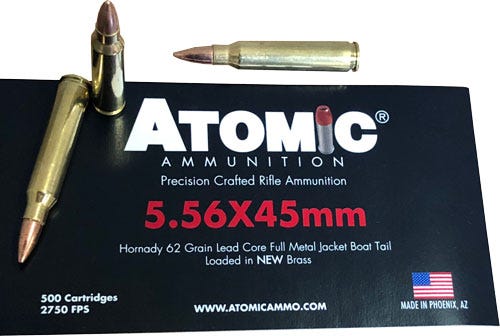 Atomic Rifle Ammunition 5.56 62 Grain 50-Rounds FMJ - Atomic