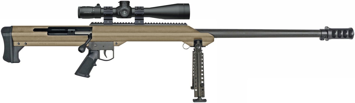 Barrett M99 Flat Dark Earth .50 BMG 29 Fluted Barrel 1-Round w/ Leupold Mark 4HD 8-32x56mm - Barrett Firearms