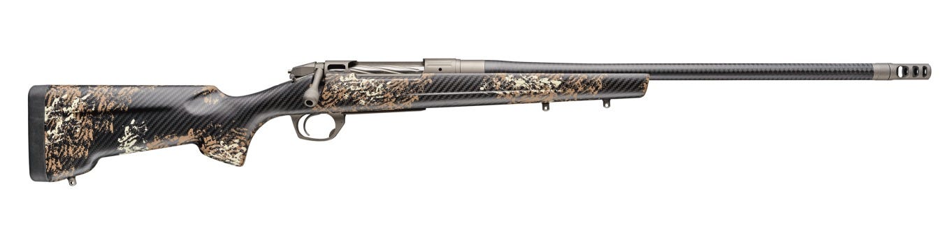 Bergara Rifles Premier Cima Pro Carbon Fiber w/Brown and Tan Sponge Accents 6.5 PRC 20 Threaded Barrel 3-Rounds - Bergara
