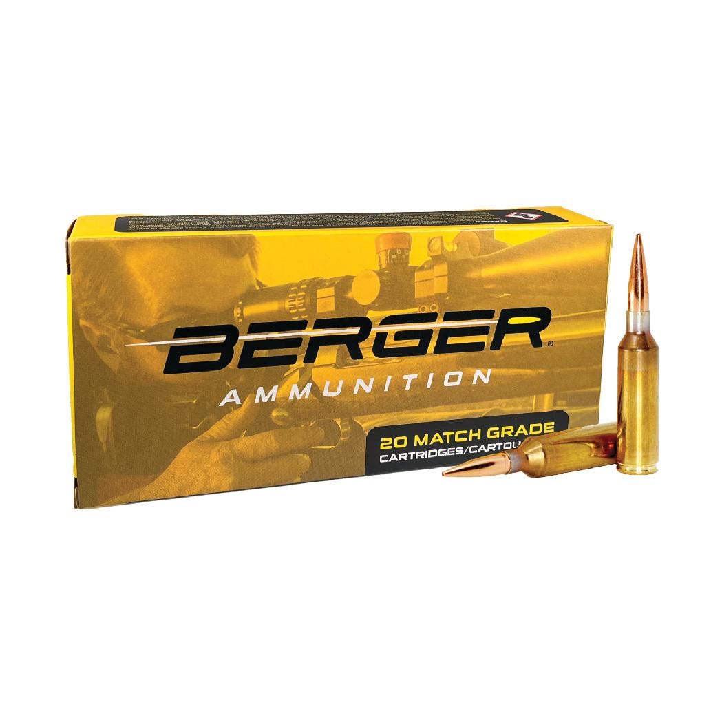 Berger Bullets Long Range Hybrid Target 6.5 PRC 153.5 Grain 20-Rounds OTM ger Bullets Long Range Hybrid Target 6.5 PRC 153.5 Grain 20-Rounds OTM Ammo