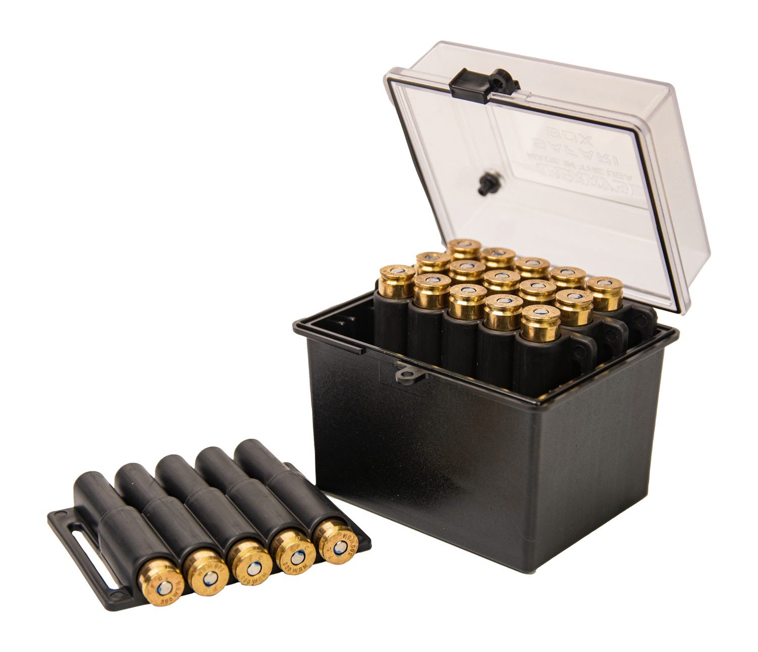 Berry s Manufacturing Safari Clear/Black Polycarbonate Ammo Box 20-Rounds - Berrys Bullets