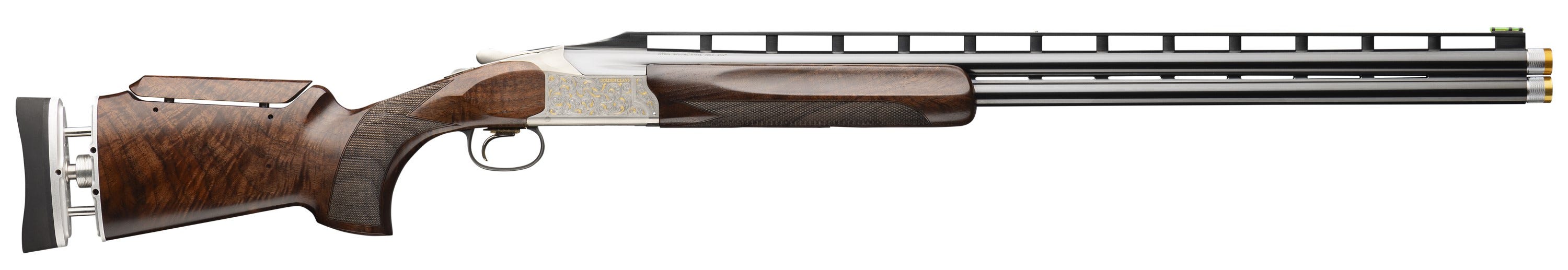 Browning Citori 825 Golden Clays Trap Grade V/VI Walnut / Silver 12 GA 32 Barrel 2-Rounds