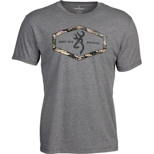 Browning Browning Hexlock Short Sleeve T-Shirt Heather Gray X-Large - $16.39 at GrabAGun