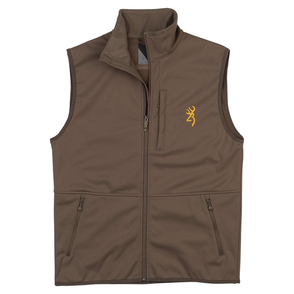 Browning Browning Softshell Vest Major Brown Size S - $58.29 at GrabAGun