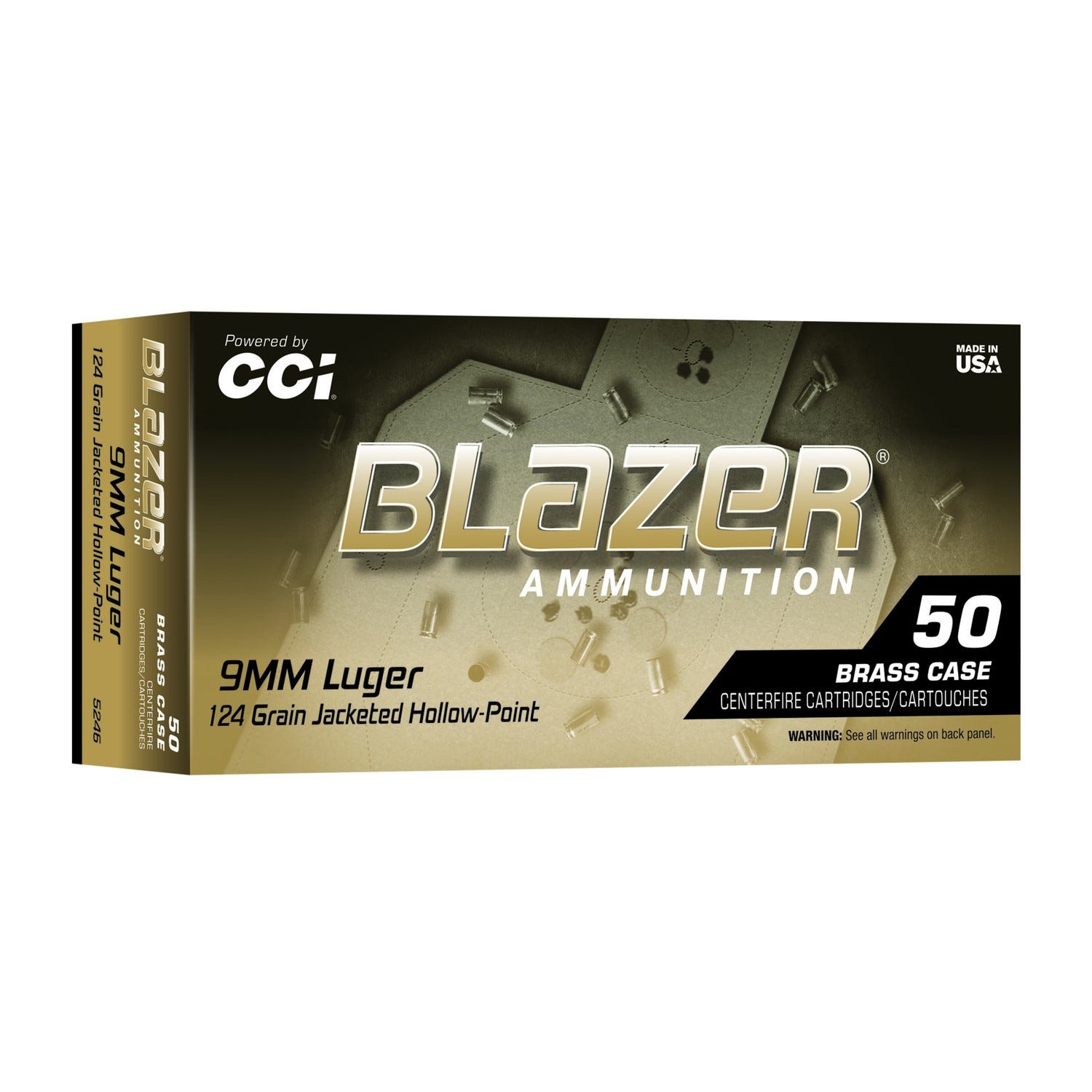CCI Ammunition Blazer 9mm 124 Grain 50-Rounds JHP