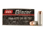 CCI Ammunition Blazer FMJ 200 Grain Aluminum 10mm 50Rds 