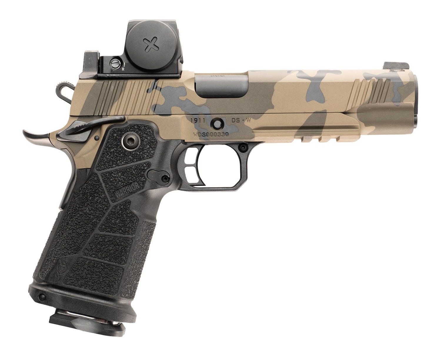 CNC Firearms Kimber 1911 DS Warrior Desert Multicam 9mm 5 Barrel 13-Rounds OR w/ Vortex Viper 3 MOA Red Dot