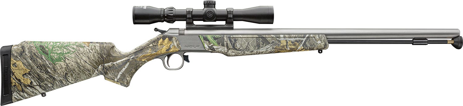 CVA Wolf Realtree Edge .50 Caliber 24 Stainless Steel Barrel 1-Round w/ KonusShot 3-9x32mm