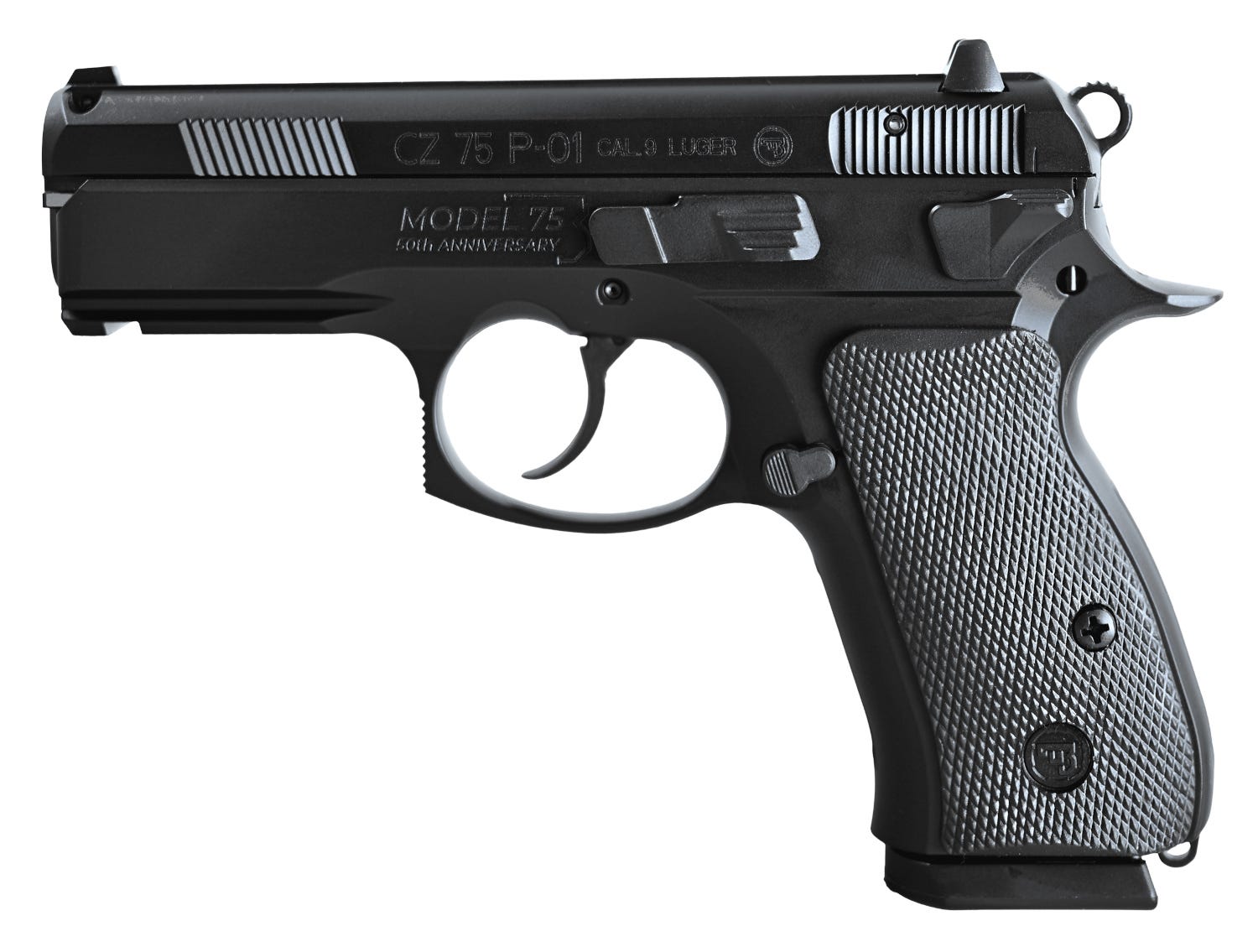cz 75 p-01 50th anniversary elite 9mm 3.75 barrel 10-rounds