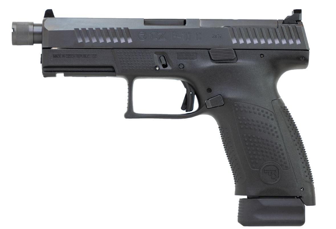cz cz p-10 c or sr 9mm 4.6 threaded barrel 15-rounds