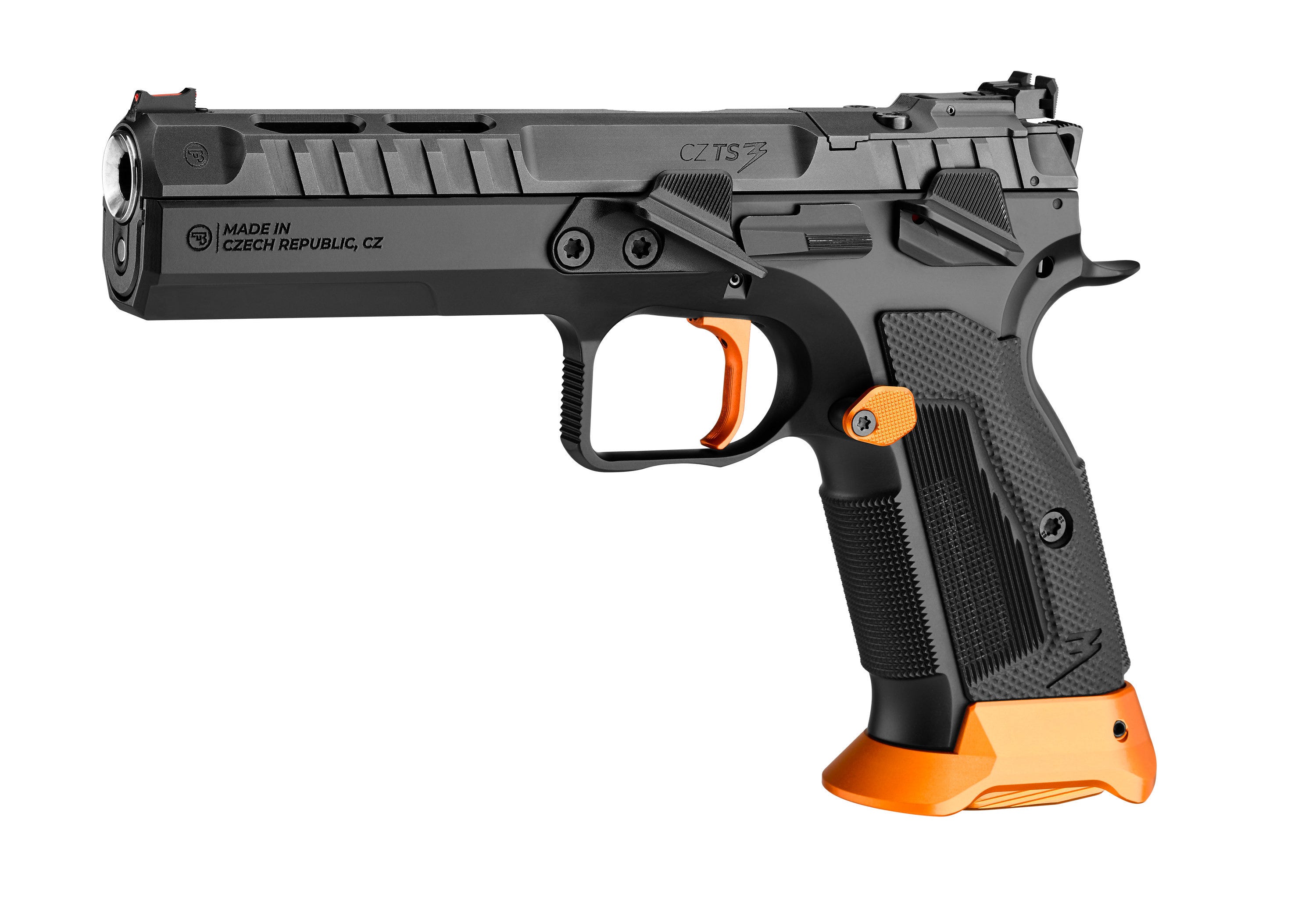 CZ TS 3 Orange / Black 9mm 5.2 Barrel 20-Rounds