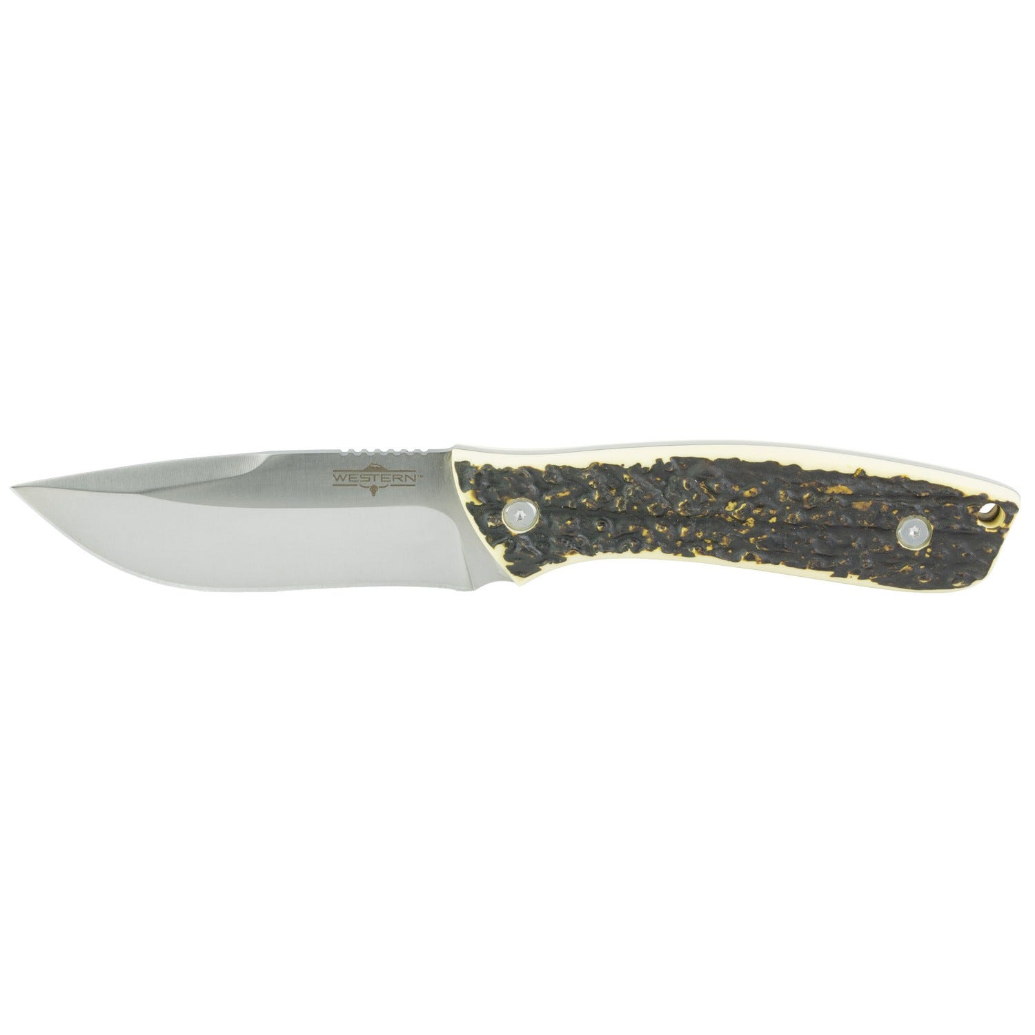 Camillus Camillus Western Crosstrail Brown Fixed Knife Delrin 4.25 Drop Point Blade - $18.29 at GrabAGun