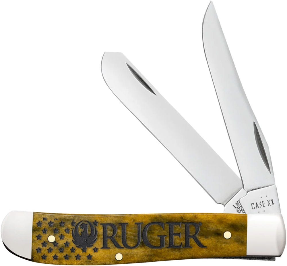 Case XX Mini Trapper OD Green Bone 3.5