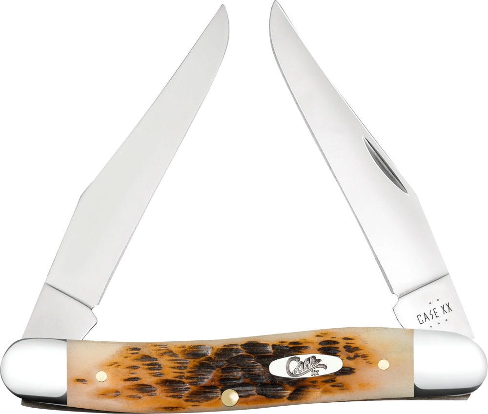 Case XX Muskrat Amber Bone 3.88 Closed 2-Blade