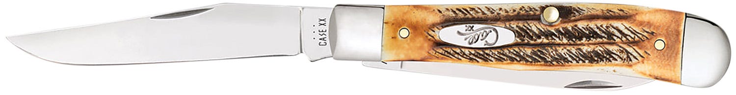 Case Xx Case XX Trapper Amber Burnt Dark BoneStag 3.25 Clip Point / Spey Blade - $88.99 at GrabAGun