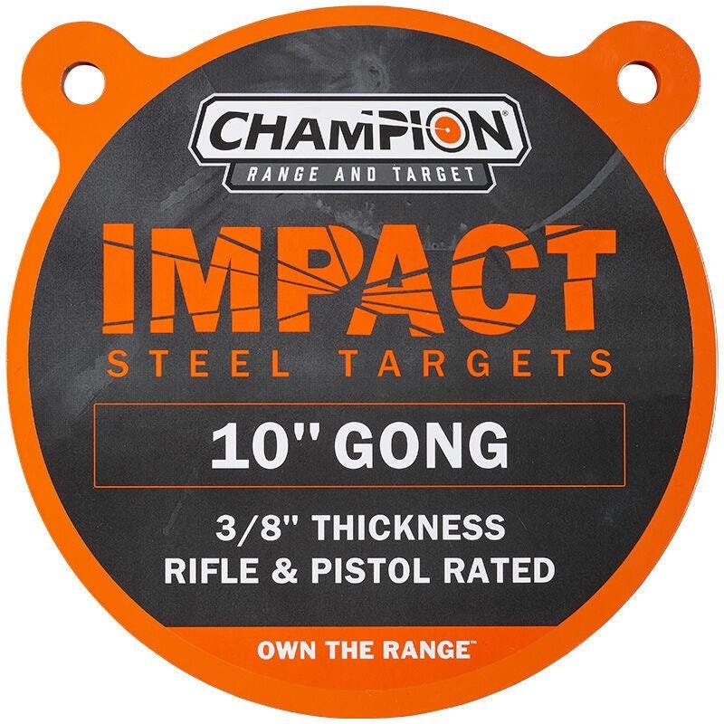 Champion Targets Champion Targets Impact Steel Gong Target Round 10 - $49.49 at GrabAGun