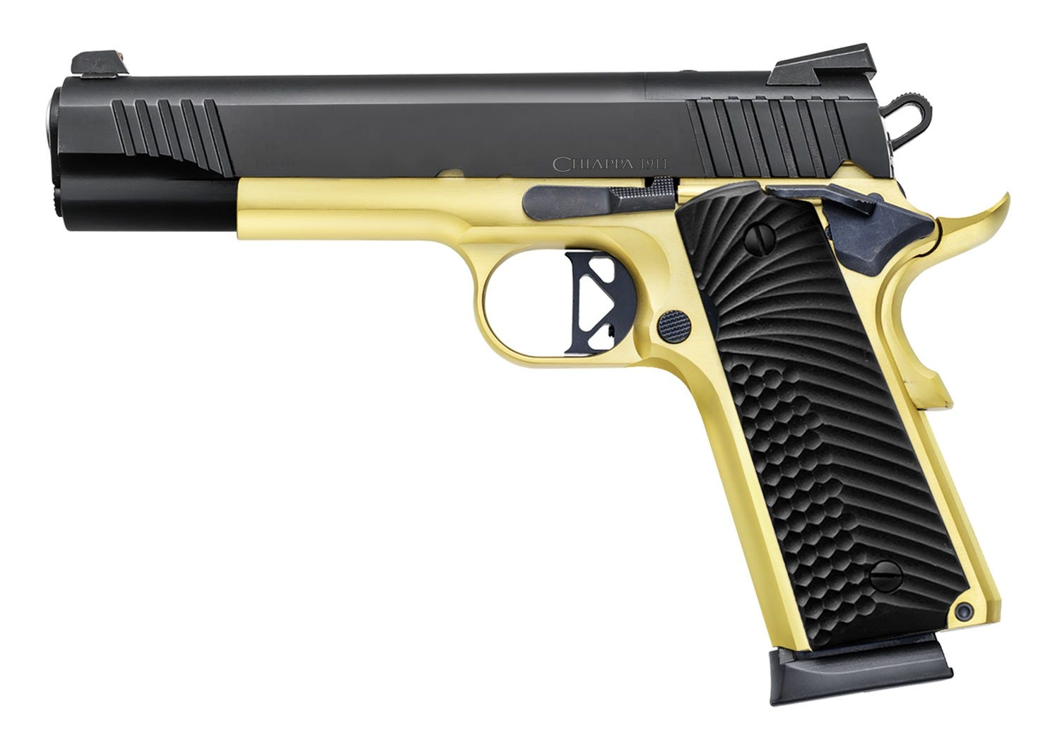 Chiappa Firearms 1911 Superior Black / Gold .45 ACP 5 Barrel 8-Rounds OR - Chiappa Firearms