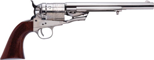 Cimarron Firearms 1860 Richards-Mason Type 2 Nickel .45 Colt 8 Barrel 6-Rounds - Cimarron Firearms