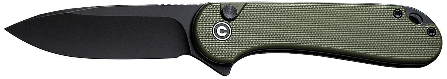 Civivi Knives Civivi Knives Elementum II OD Green EDC Stonewashed Folding 2.96 Plain Edge Drop Point Nitro-V Blade - $65.00 at GrabAGun