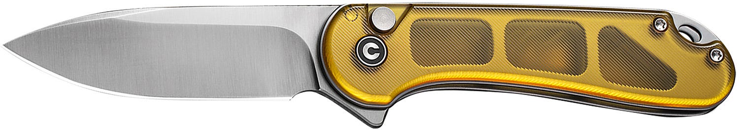 Civivi Knives Civivi Knives Elementum II Yellow EDC 2.96 Folding Plain Edge Nitro-V Blade - $76.50 at GrabAGun