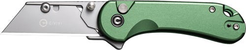 Civivi Knives Civivi Knives Elementum Utility Knife Green 2.2 Button Lock w/ 3 Extra Blades - $42.50 at GrabAGun