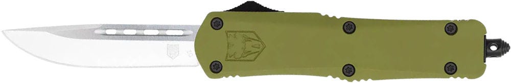 Cobratec Knives CobraTec Knives FS-3 OD Green Drop Point Out The Front 3 Plain Edge D2 Blade - $114.99 at GrabAGun