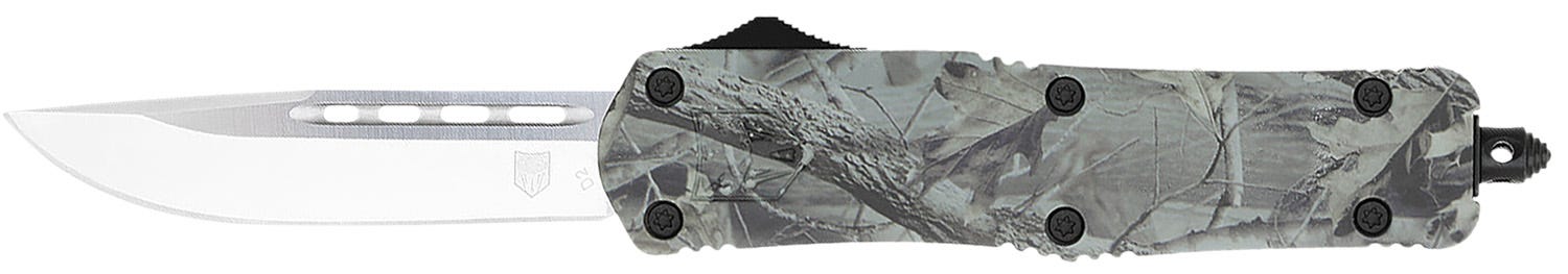 CobraTec Knives FS-3 Woodland Camo Medium OTF 3 Drop Point D2 Blade - CobraTec Knives
