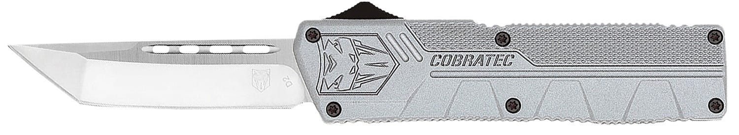 CobraTec Knives Lightweight Grey OTF 3.25 Tanto D2 Blade - CobraTec Knives