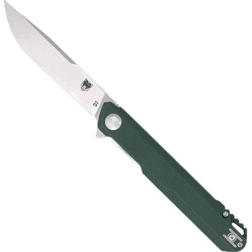 Cobratec Knives Cobratec Knives Monarch Green 3.5 Plain Edge D2 Blade - $59.99 at GrabAGun