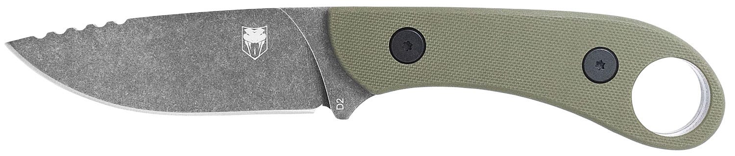 CobraTec Knives Skinner Gen 2 OD Green 3.5 Fixed Plain Edge D2 Blade w/ Kydex Sheath - CobraTec Knives