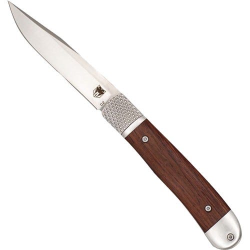 Cobratec Knives CobraTec Knives Trapper Rosewood Hidden Release D2 3.1 Blade - $119.99 at GrabAGun