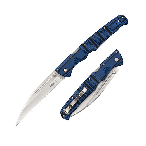 Cold Steel Frenzy II 5.5-inch Stainless Blade Black and Blue Handle