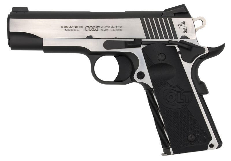 colt firearms combat elite commander stainless .45 acp 4.25 barrel 8-rounds factory blem